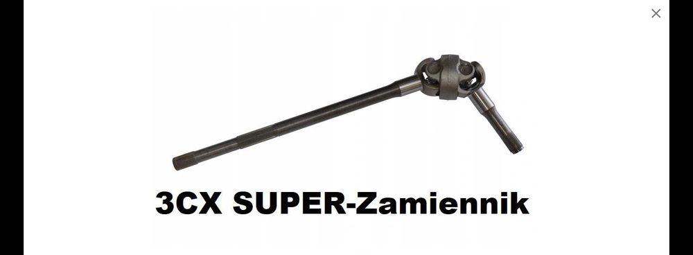 Półoś przednia Prawa JCB 3CX SUPER - Zamiennik