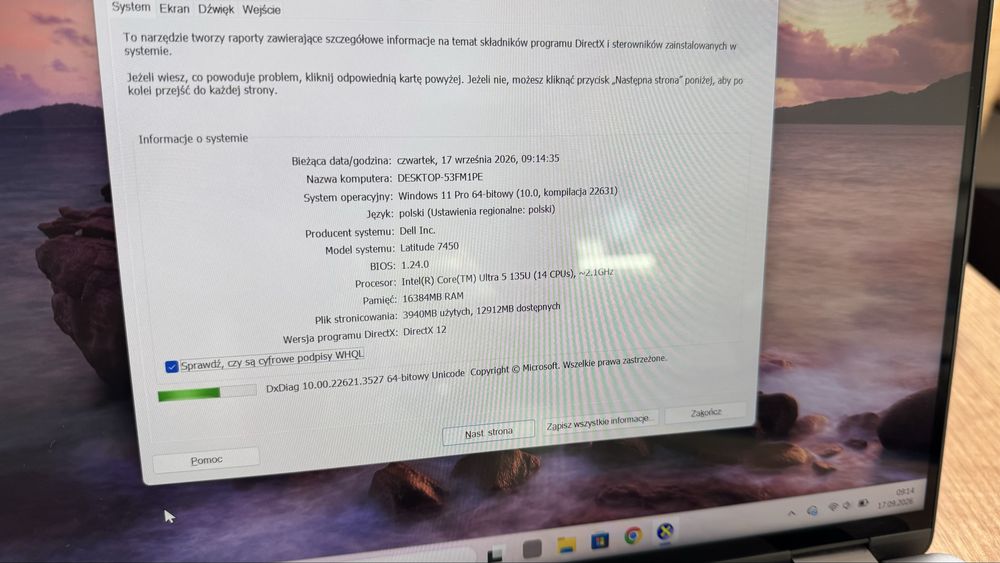Dell Latitude 7450 – dotykowy, LTE/SIM