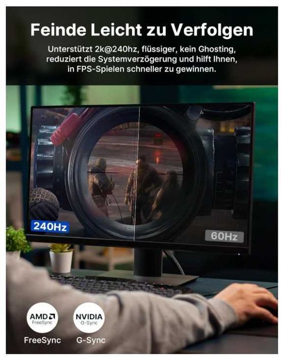Kabel DisplayPort 8K UHD 2m JSAUX w oplocie