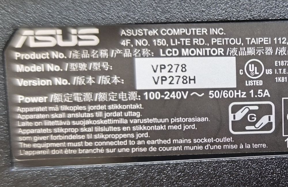 Monitor ASUS 27"
