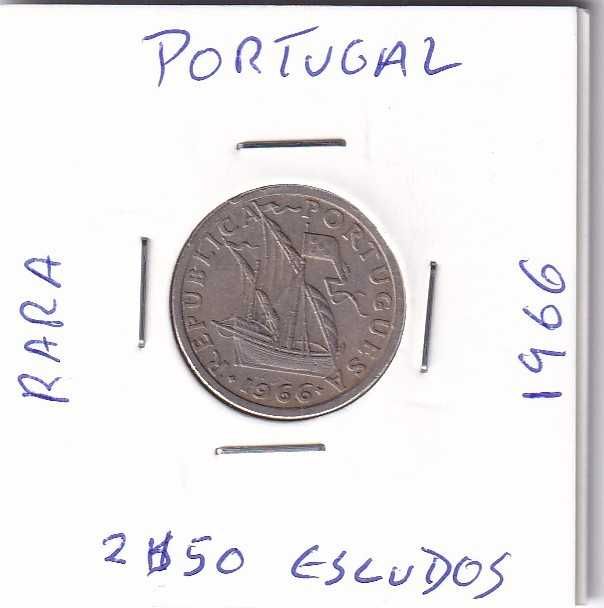 2.50 Escudos 1966 ESCASSA Portugal, MBC