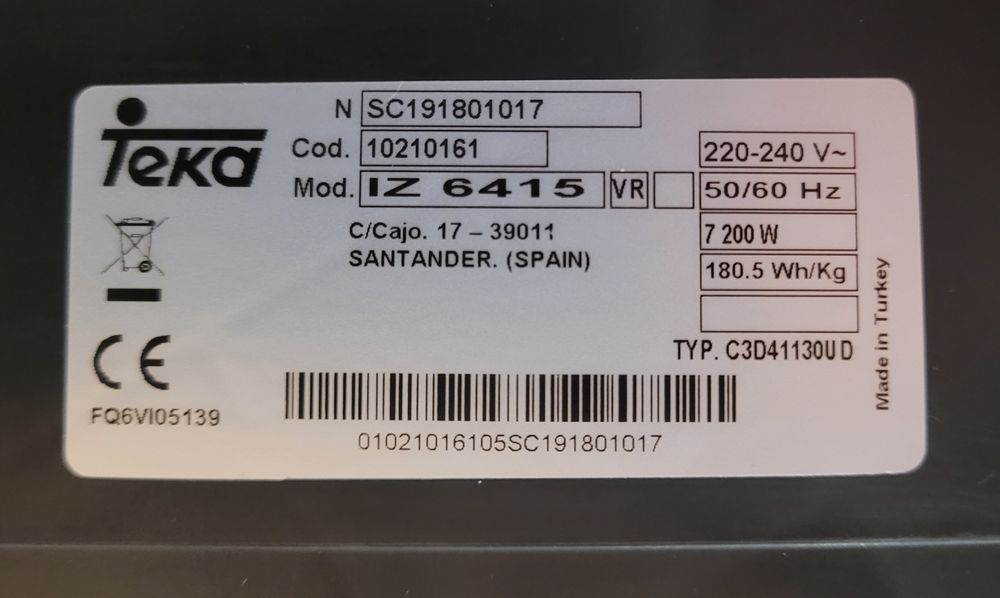 Placa Indução Teka