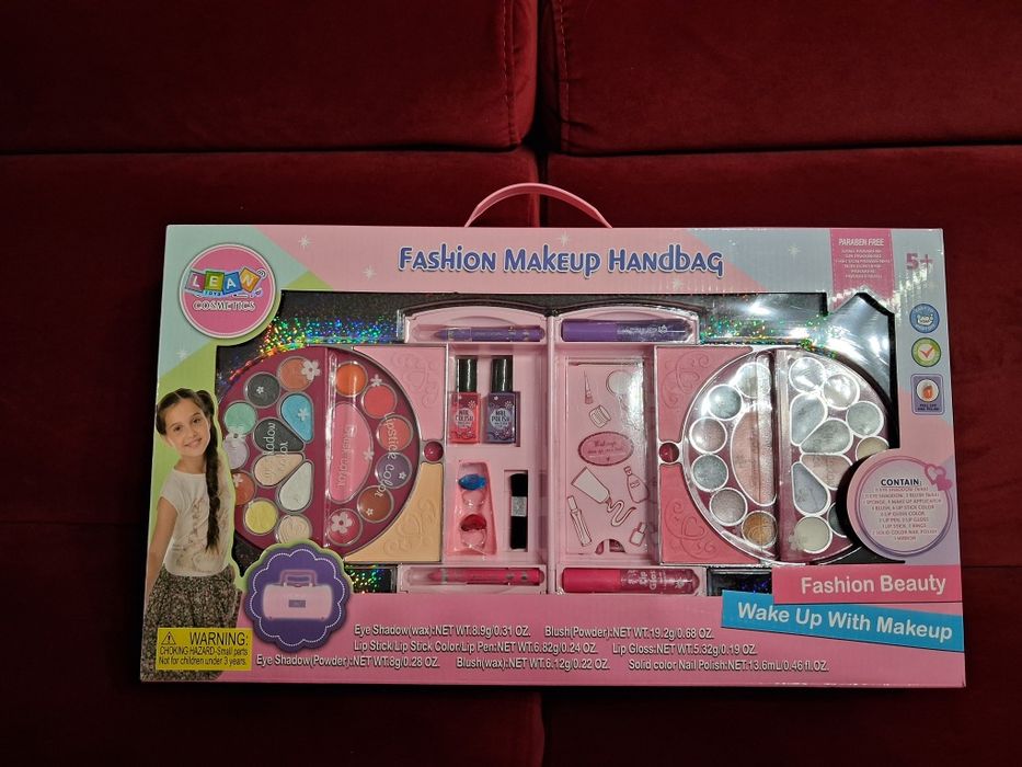Nowy zestaw Duża kuferek  Fashion Makeup Handbag kosmetyki dla dziewczynki