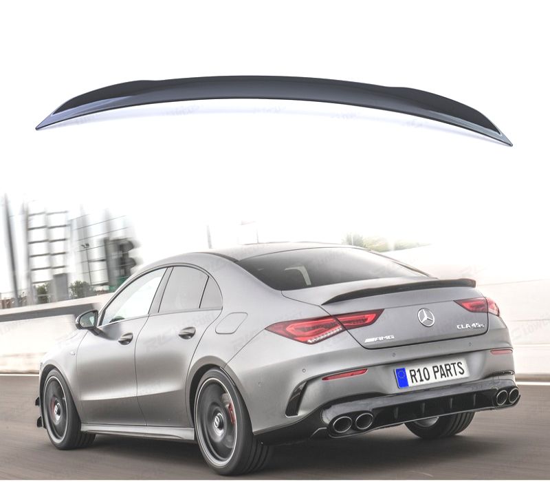 AILERON SPOILER MERCEDES CLA W118 20-24 AMG PRETO BRILHANTE
