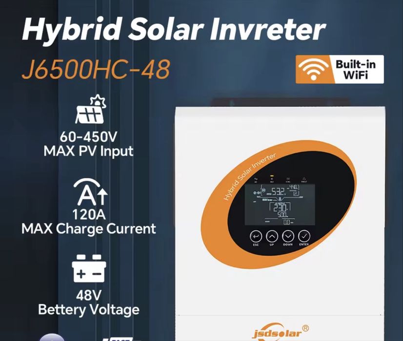 Гибридный инвертор 6.5KW 48V  jsdsolar