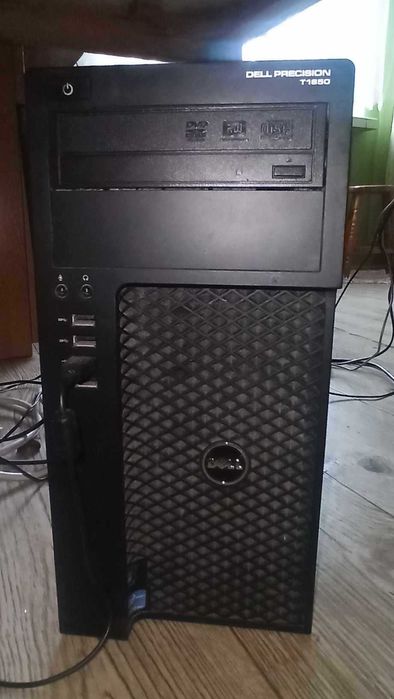 Komputer Dell Precision T1650, duży monitor, klawiatura, głośniki