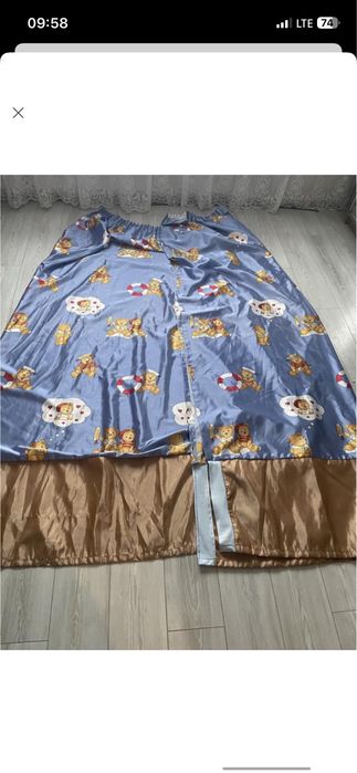 Штори 2 шт підшиті на гачки дитячі