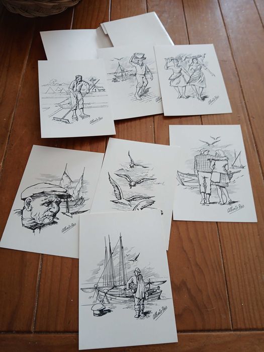 Carteira com postais de Alberto Reis e cinemateca portuguesa