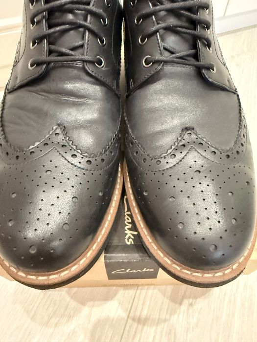 Туфлі напівчеревики чоловічі Clarks шкіра р.46