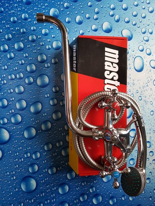 Смеситель змiшувач для ванны с душем MASTER 141 керамика