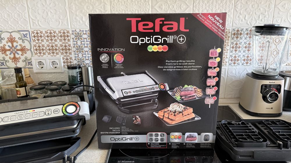 Гриль-барбекю електричний Tefal OptiGrill+