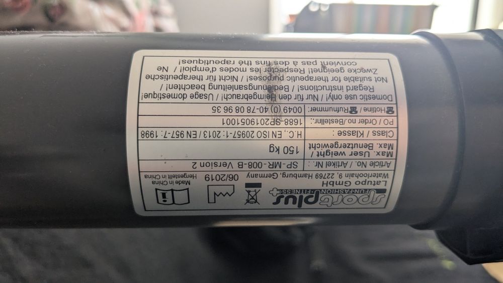 Máquina de remo, usado
