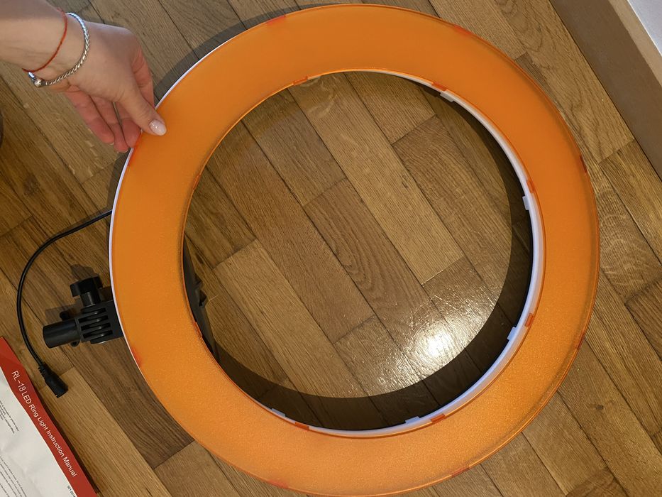 LED ring light com mochila
