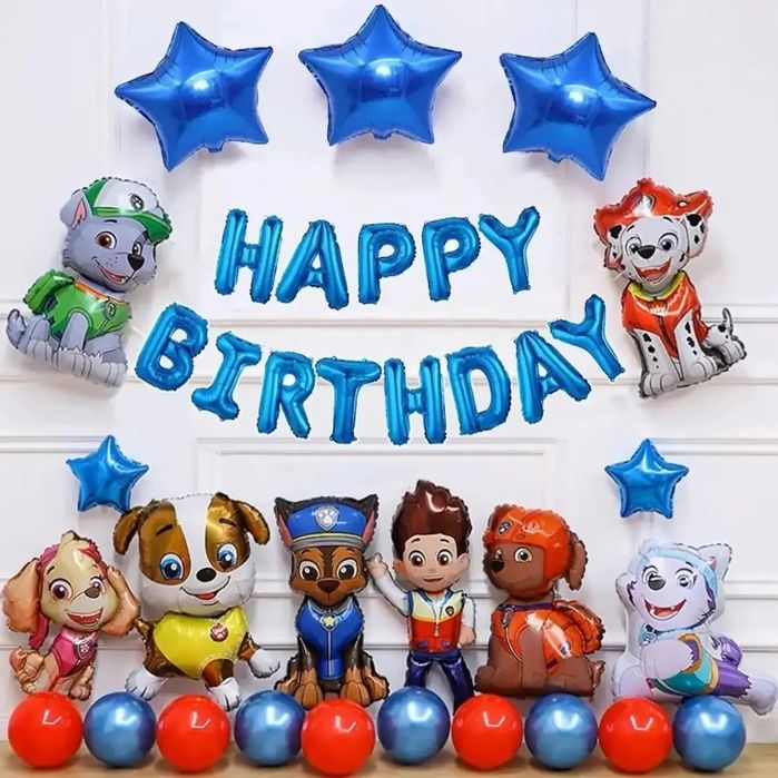 Фотозона щенячий патруль на день рождения гонщик крепыш маршал арка