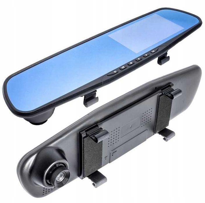 NOWA 2w1 Kamera lusterko + kamerka cofania rejestrator wideo przód tył