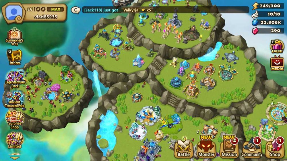 Акаунт Summoners War. 9 років Акаунту, 120шт 40лвл персонажів.