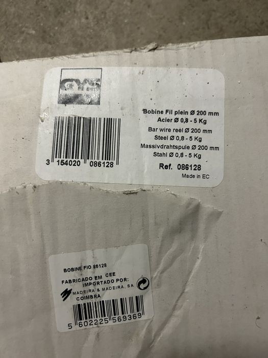 Bobine fio soldadura 0.8mm 5kg novo