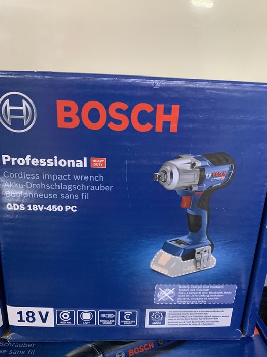 Гайковерт ударний Bosch GDS 18V-450 НС без акб та з/п