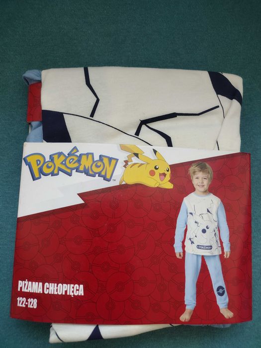 Piżama dwuczęściowa 122-128 dla chłopaka pokémon Pikachu dluga