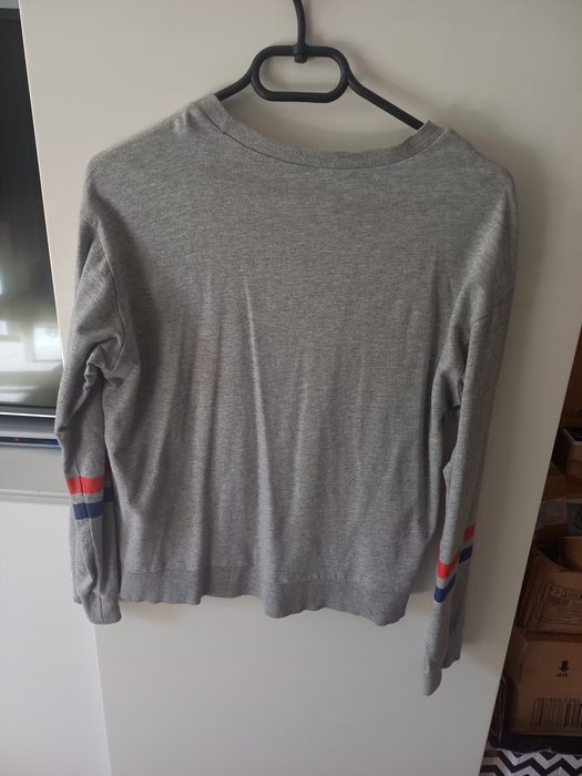 bluza szara nasa długi rękaw hoodie