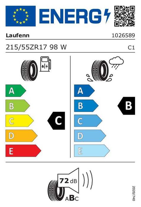 1x Nowa opona letnia LAUFENN S FIT EQ+ LK01 215/55R17 98W XL 25r.