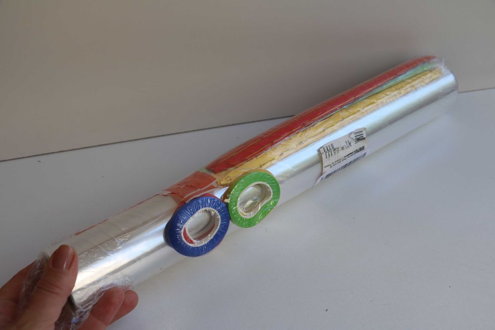 папір пакувальний прозорий для подарунків зі стрічкою, новий