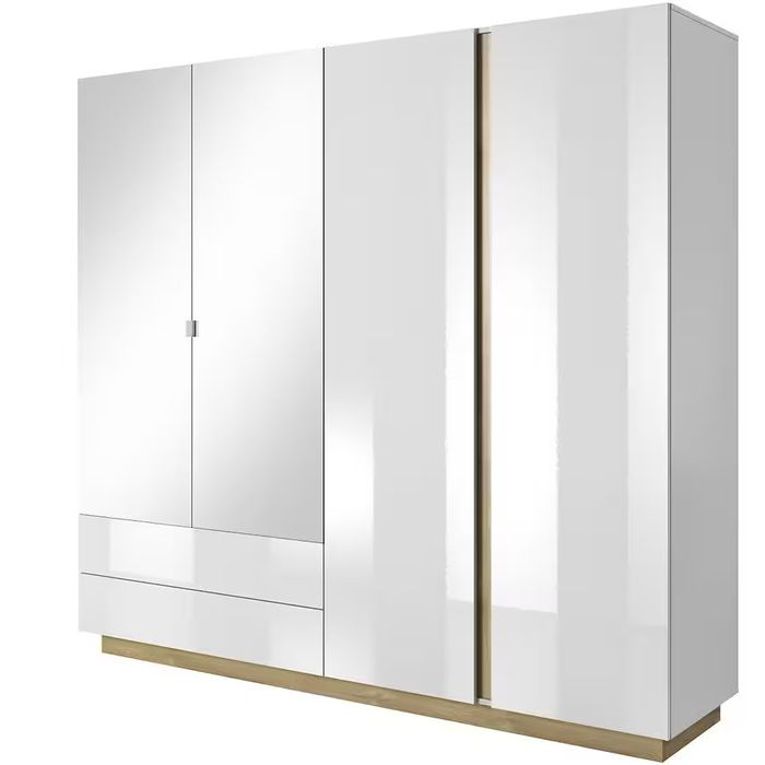 Szafa ARSON biały połysk/ dąb grandson