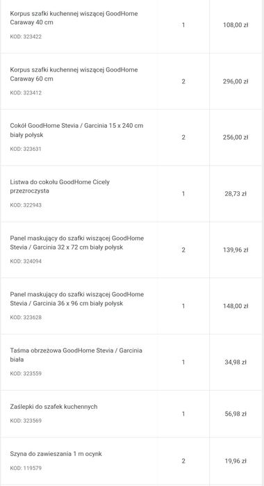 NOWA KUCHNIA GoodHome Garcinia (Biały Połysk) – Okazja!