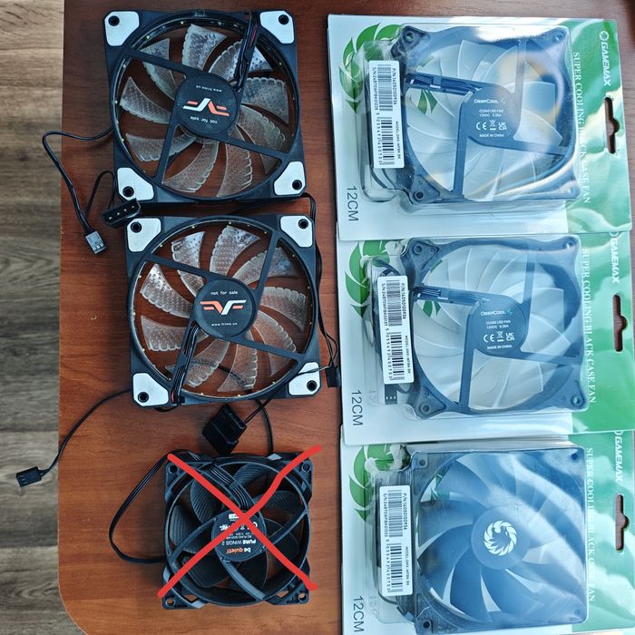 Куллером, корпусные вентиляторы Frime, DeepCool, GameMax