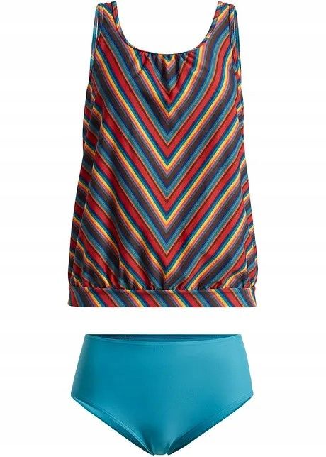 B.P.C tankini kolorowe w paseczki 38.
