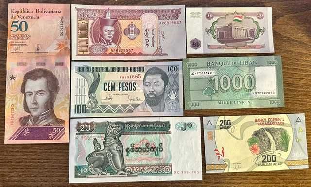 LOTE DE 20 NOTAS NOVAS DE TODO O MUNDO - TODAS UNC