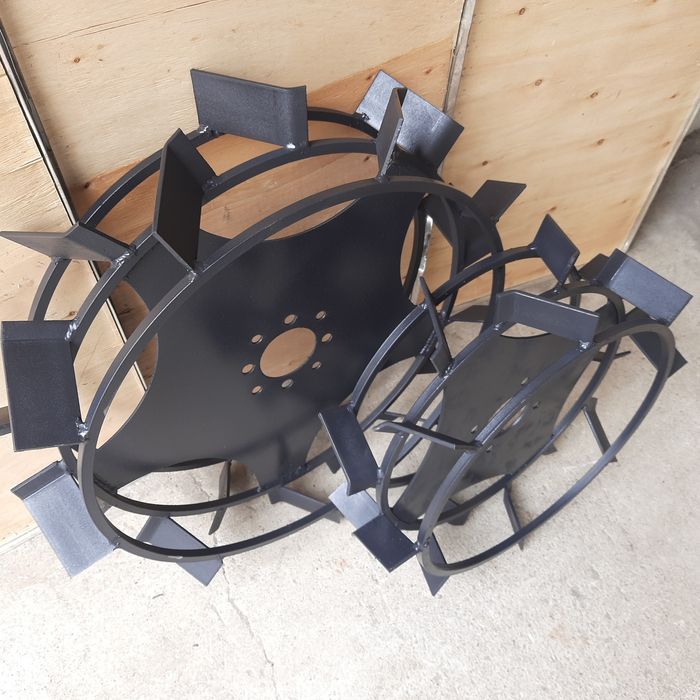 Грунтозацепы, железные колеса для мотоблока диаметр 380-570 мм.