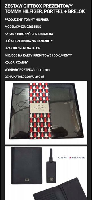 Zestaw prezentowy Tommy Hilfiger portfel+brelok