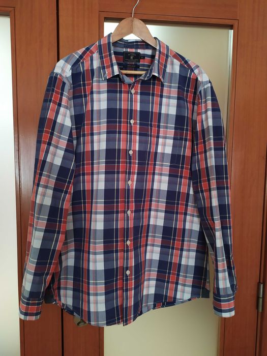 Camisa homem, xadrez, tam. XL