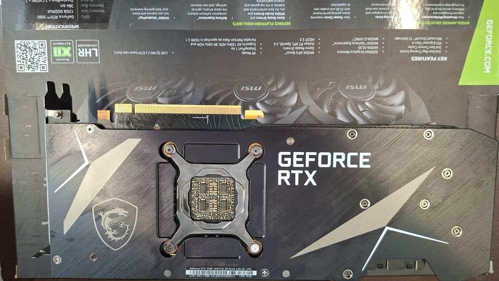 Vendo placa gráfica Rtx MSI 3080 ventus 3x plus 12Gb oc