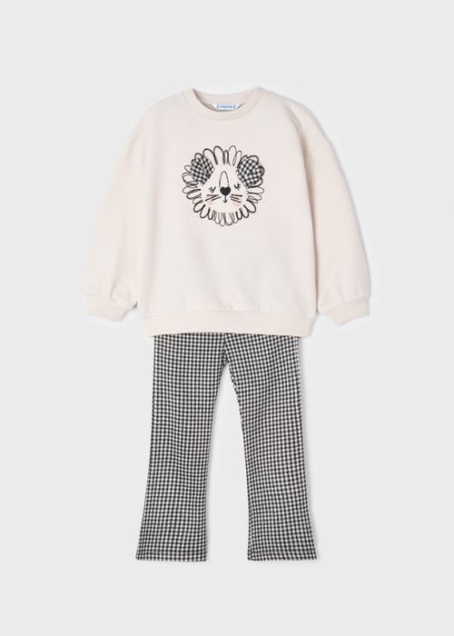 Mayoral 4770 _ komplet bluza spodenki dzwony w kratkę r. 116