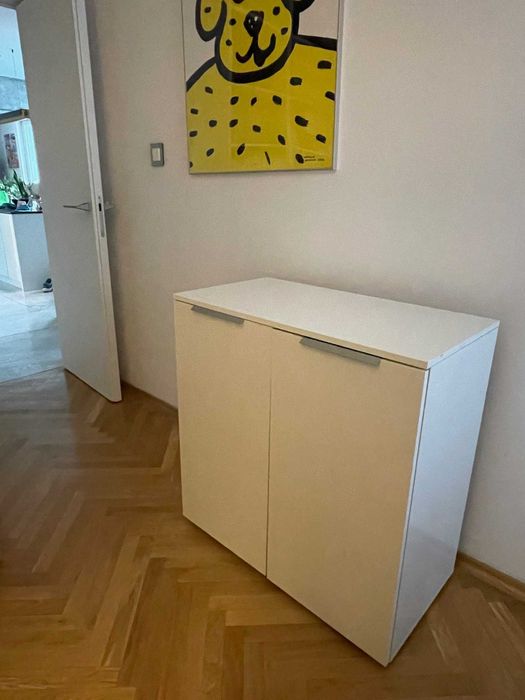 Biała szafka / komoda z półkami Bauhaus Wys 81 G41 S79 Stan bdb!