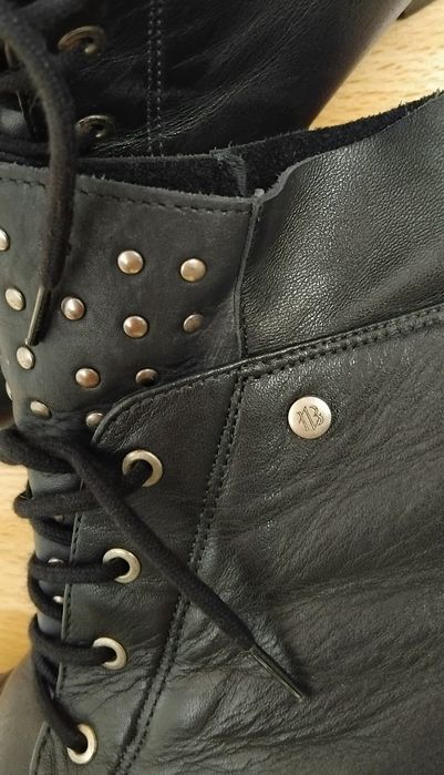 Skórzane botki workery.