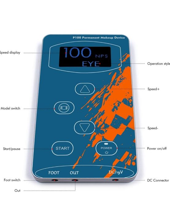 Máquina de tatuagem para maquiagem permanente-BIOMASER P100 Caneta par