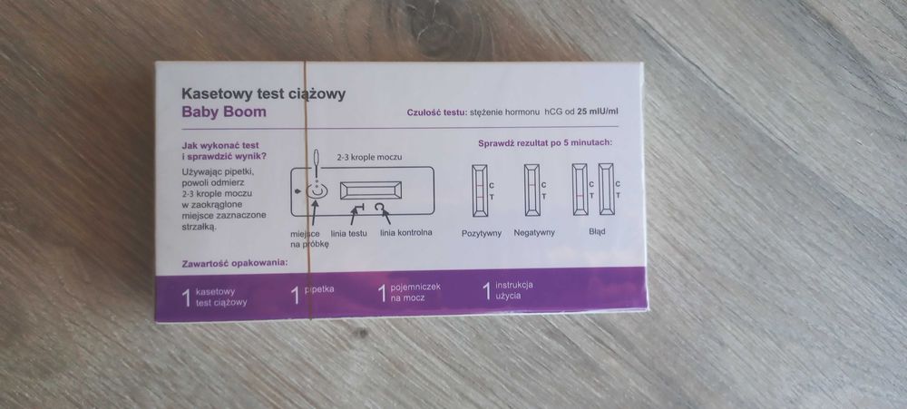 Test ciążowy płytkowy testy ciążowe płytkowe kasetowe Baby Boom