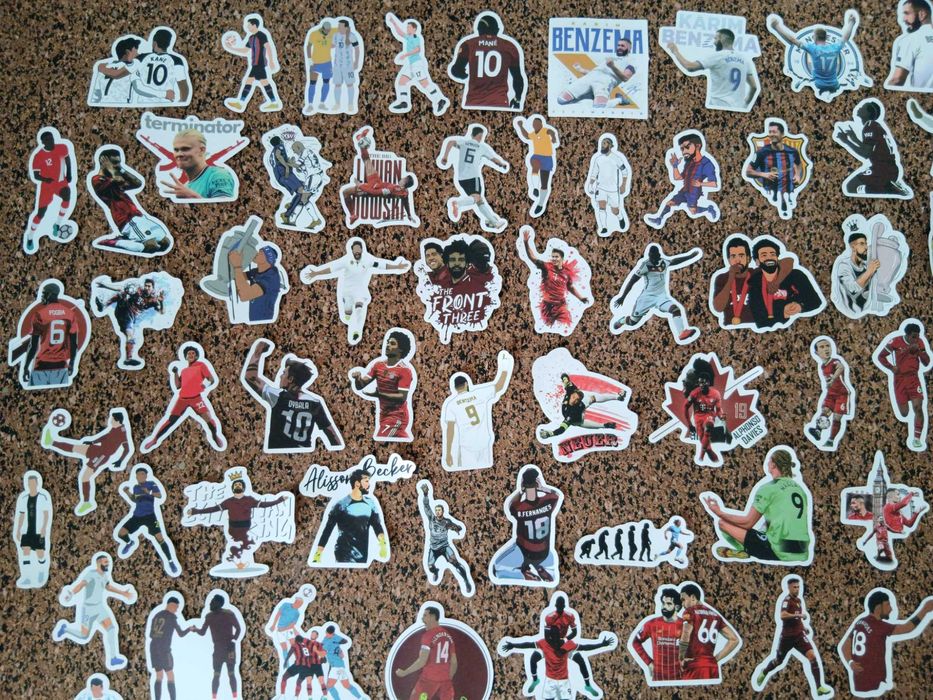 Lote de 95 autocolantes - Estrelas do Futebol