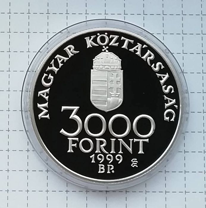 Угорщина 3000 форинтів 1999р. СРІБЛО. Інтеграція в Європейський союз.