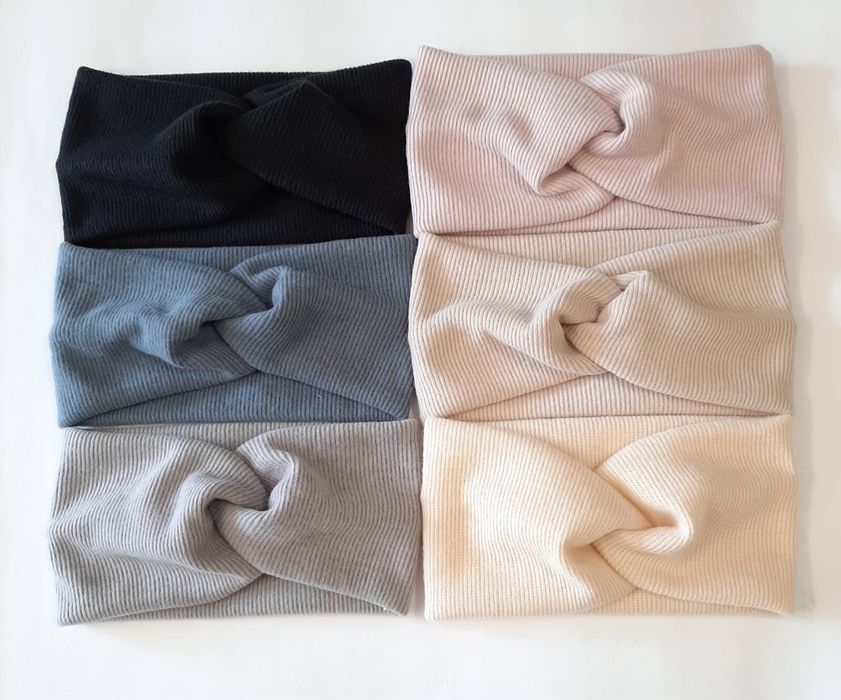 Повязка чалма ангора рубчик тепла теплая