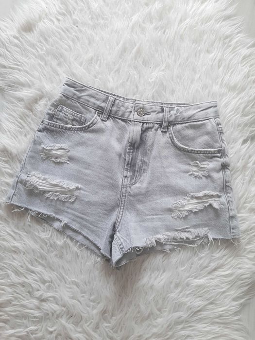 Bershka świetne spodenki wysoki stan Xs 34