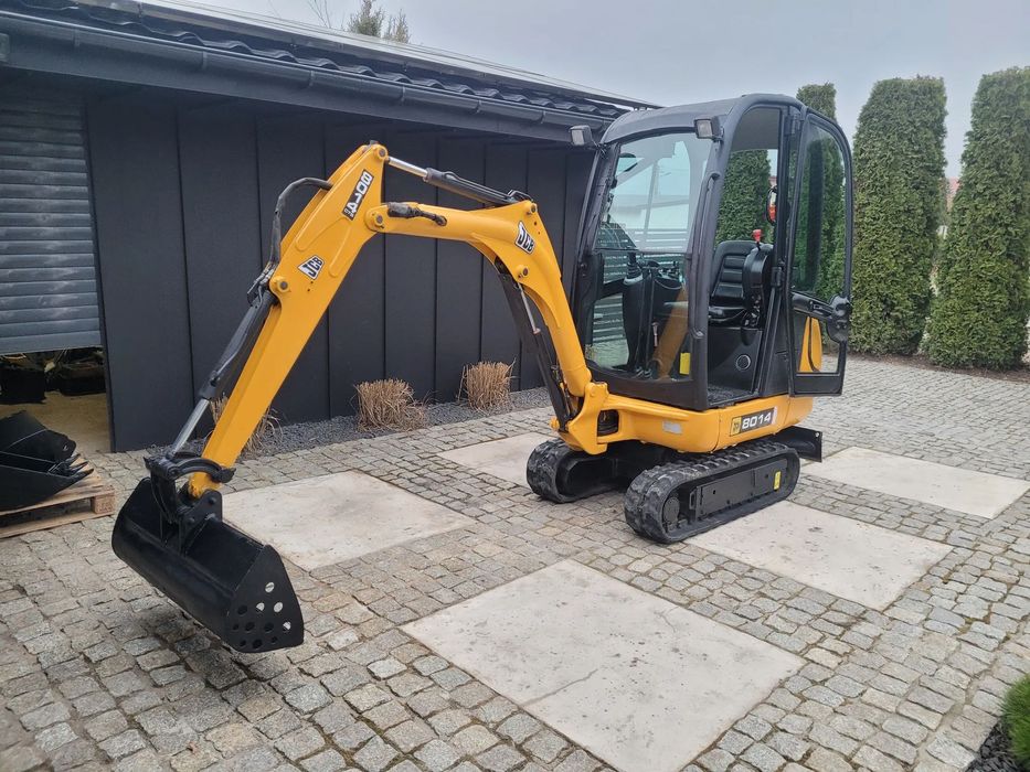 JCB 8014  ZAREZERWOWANA.Minikoparka JCB 8014 3 łyżki w zestawie