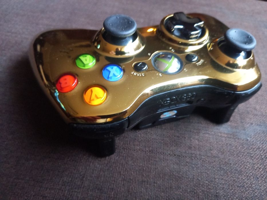 Złoty kontroler pad Star Wars do xbox 360 Gold chrome