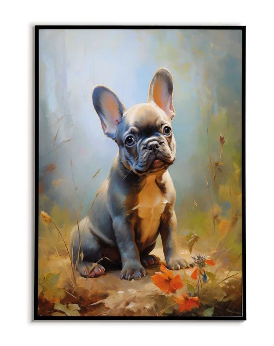 Buldog Francuski Vintage PLAKAT A3 - trzeci plakat GRATIS