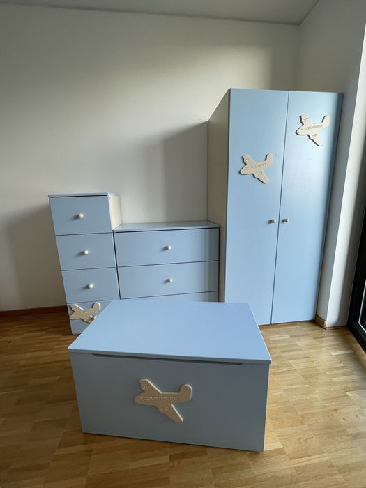 Meble dziecięce Baggi niebieskie samolot