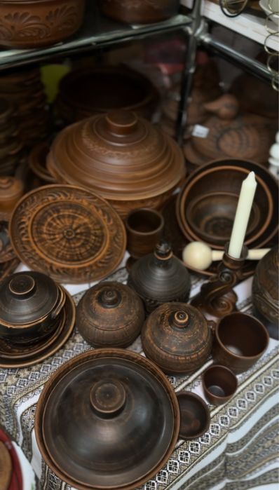 Глиняний Посуд Набір 30 Предметів На 4 Персони Ручна Робота