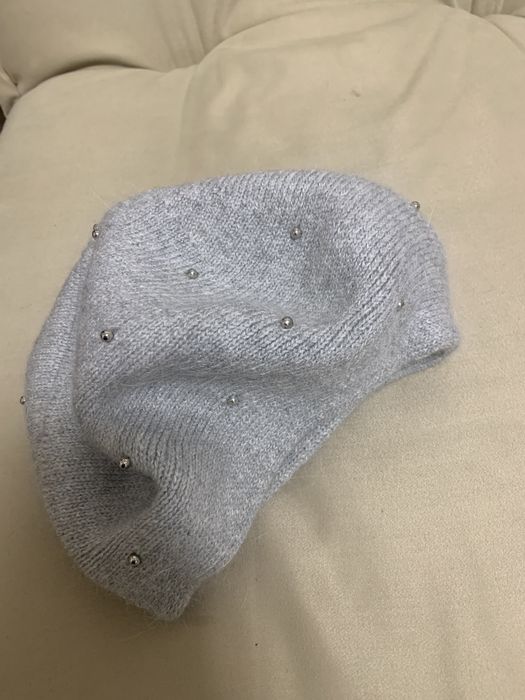 Берет зимний серый